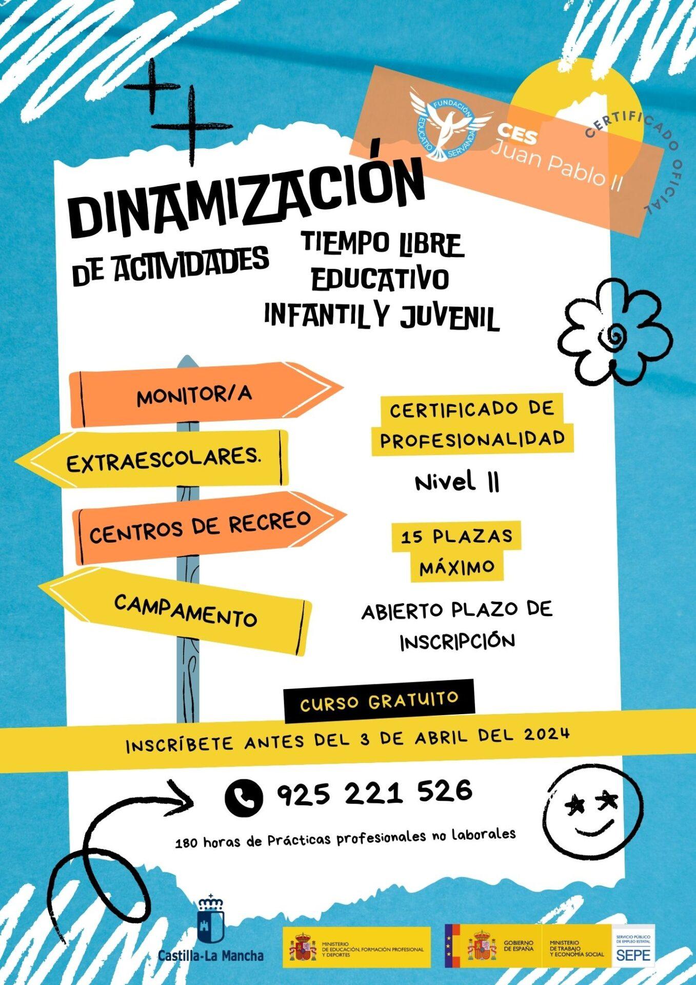 Curso de dinamización de actividades de tiempo libre educativo infantil y juvenil (nivel 2)