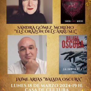 Encuentro literario con Sandra Gómez Moreno y Jaime Arias