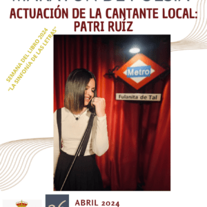 Clausura del 21º Maratón de Poesía: actuación de la cantante local Patri Ruiz