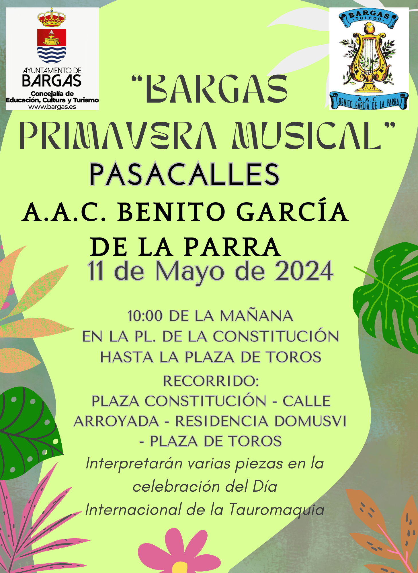 Pasacalles Bargas Primavera Musical 2024: A.A.C. «Benito García de la Parra»