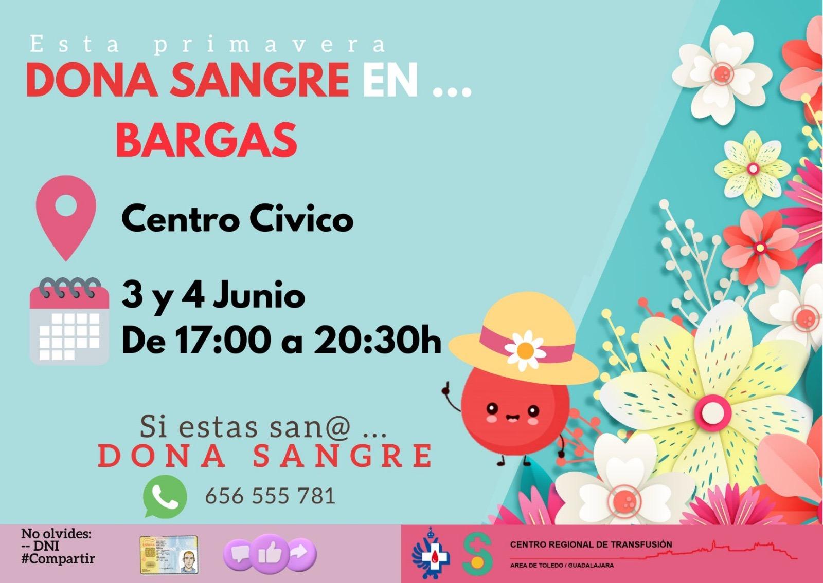 🩸 Esta primavera, dona sangre en Bargas…