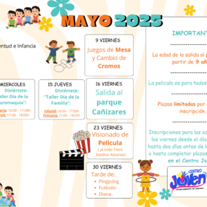 Centro Joven – Actividades Mayo 2025