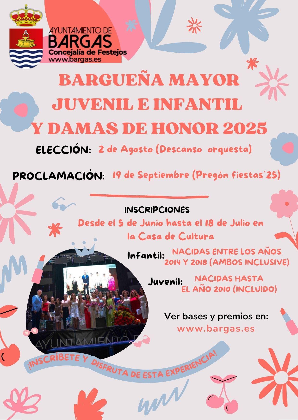 Bargueña Mayor Juvenil e Infantil y Damas de Honor 2025