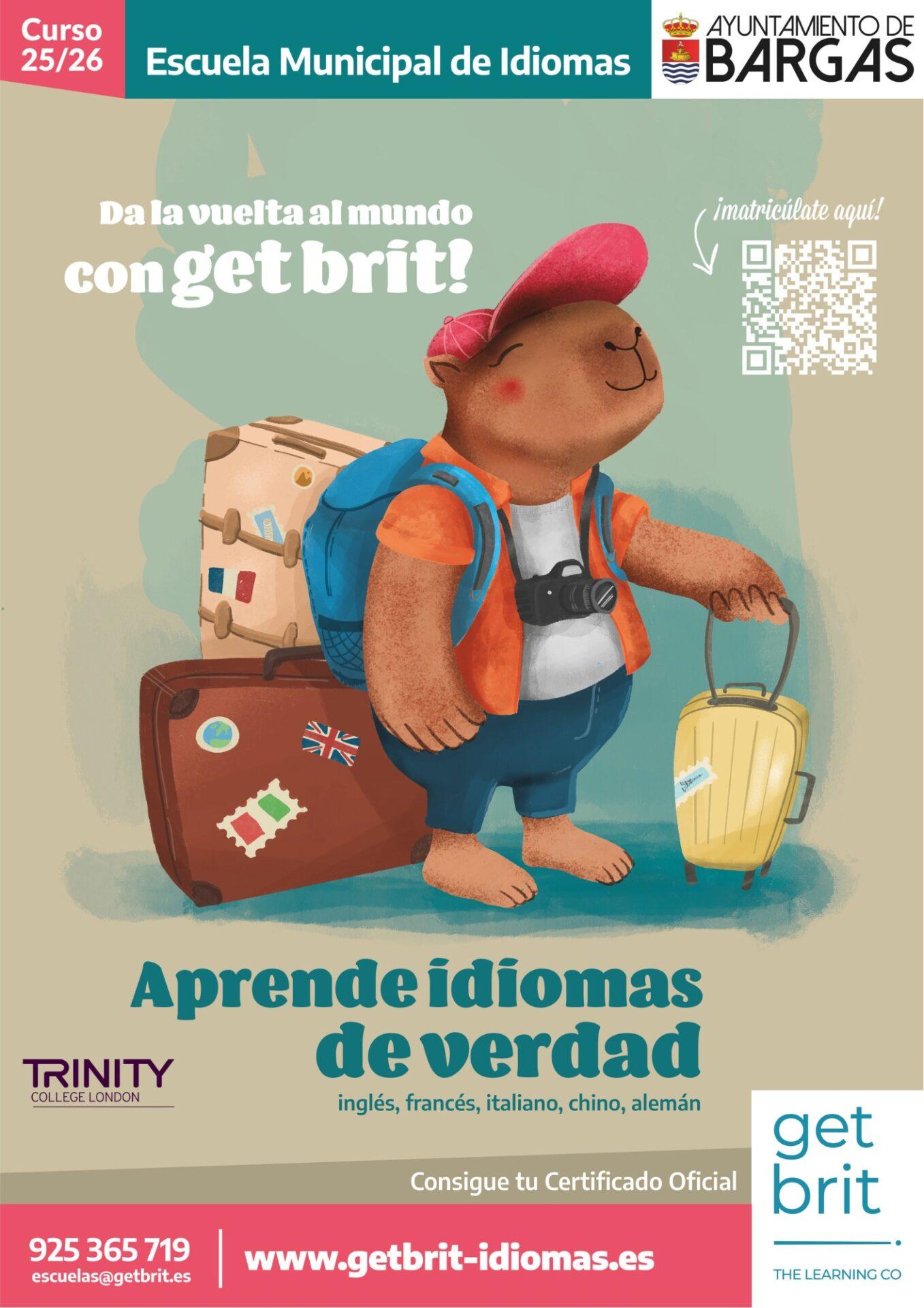get brit! Empezamos ya la matriculación de la Escuela de Idiomas para el curso 25/26
