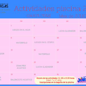 Actividades Piscina Julio-Agosto 2025