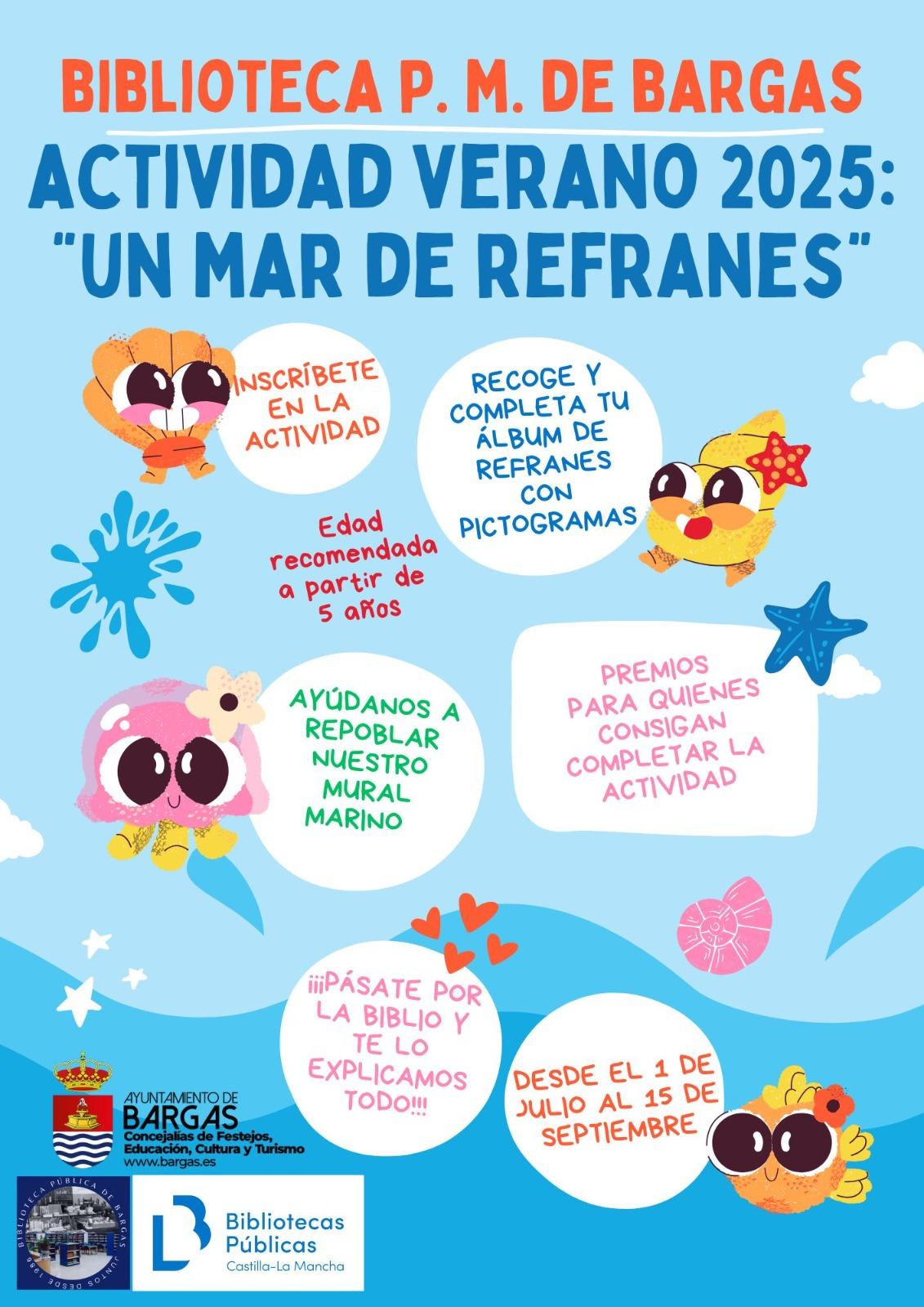Actividad Verano 2025 – Biblioteca P. M.: «Un mar de refranes»