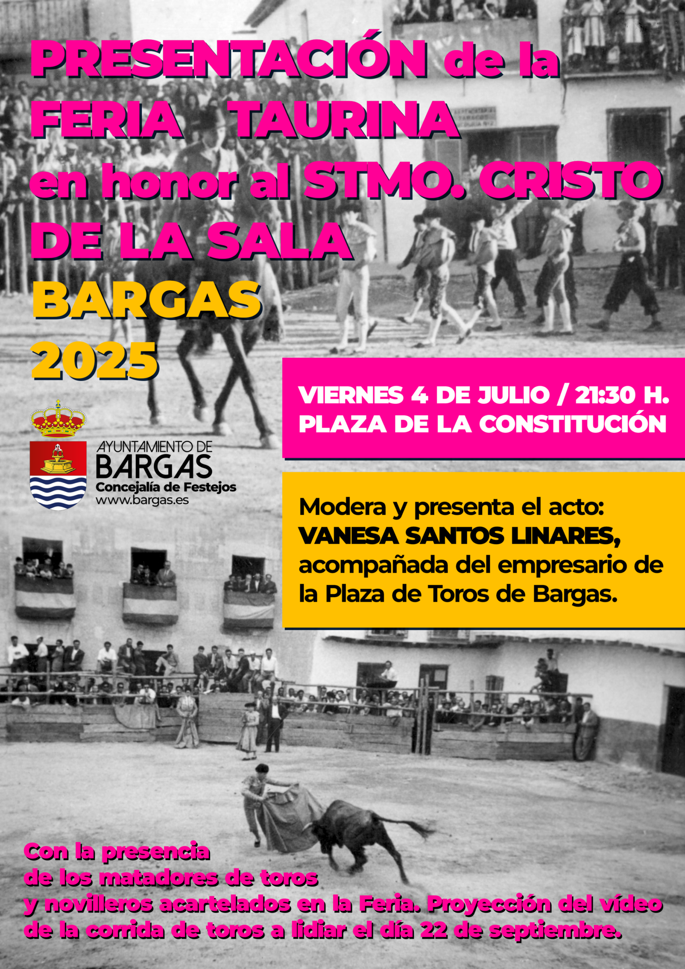 Presentación de la Feria Taurina en honor al Stmo. Cristo de la Sala – Bargas 2025