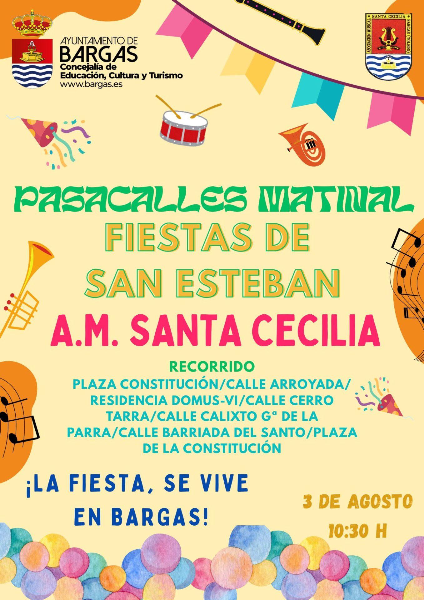 Pasacalles Matinal-Fiestas de San Esteban: A. M. «Santa Cecilia»
