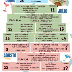 Programación Verano Cultural 2025