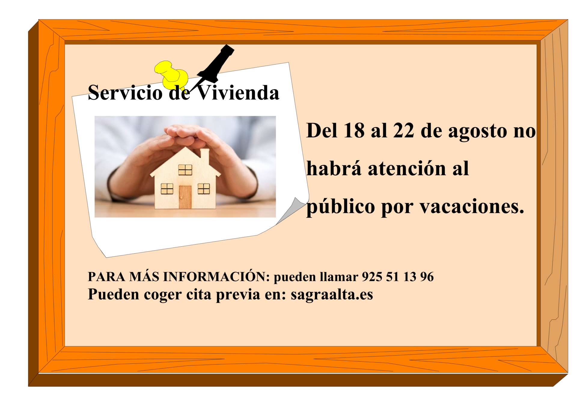 Vacaciones del Servicio de Vivienda