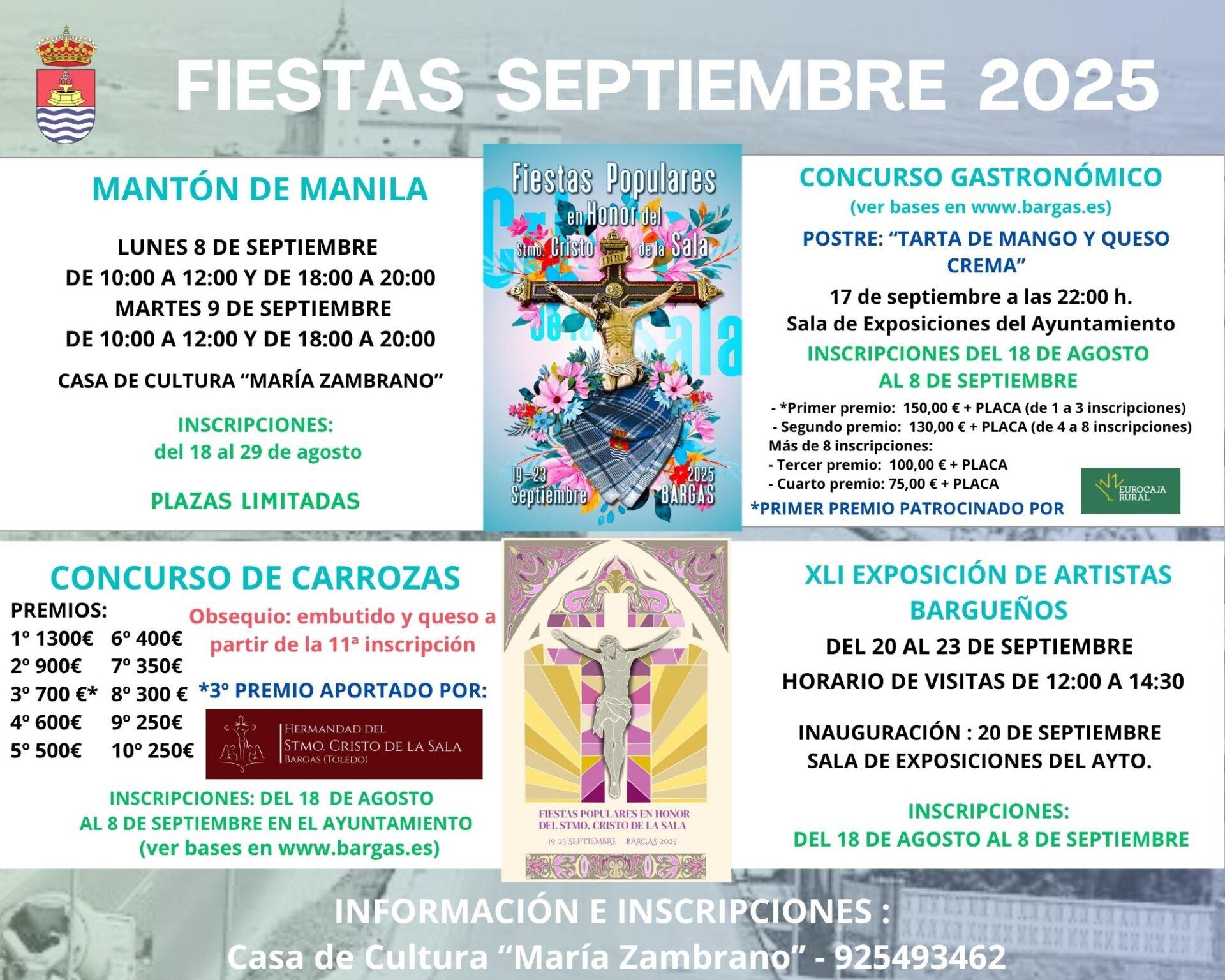 Actividades Culturales – Fiestas Septiembre 2025
