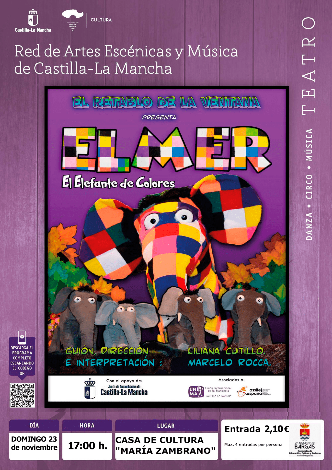 Teatro infantil: «Elmer, el elefante de colores»