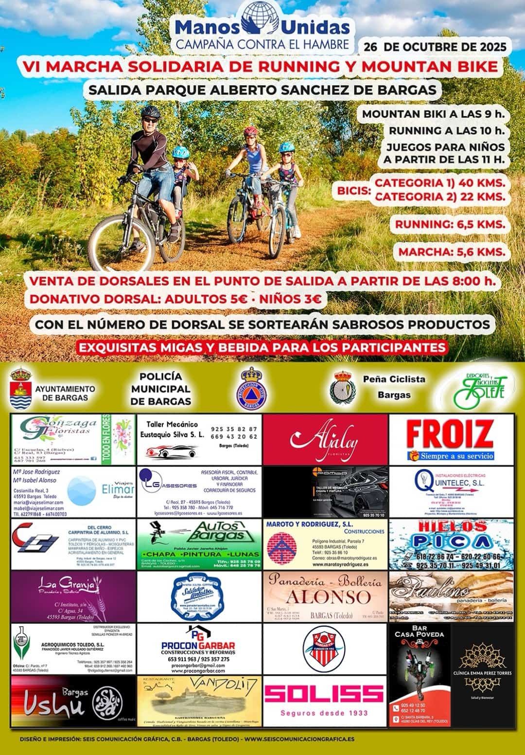 VI Marcha Solidaria de Running y Mountain Bike – Manos Unidas