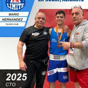 Mario Hernández conquista la medalla de plata en el Campeonato Nacional de Clubes 2025 de Boxeo celebrado en Alicante