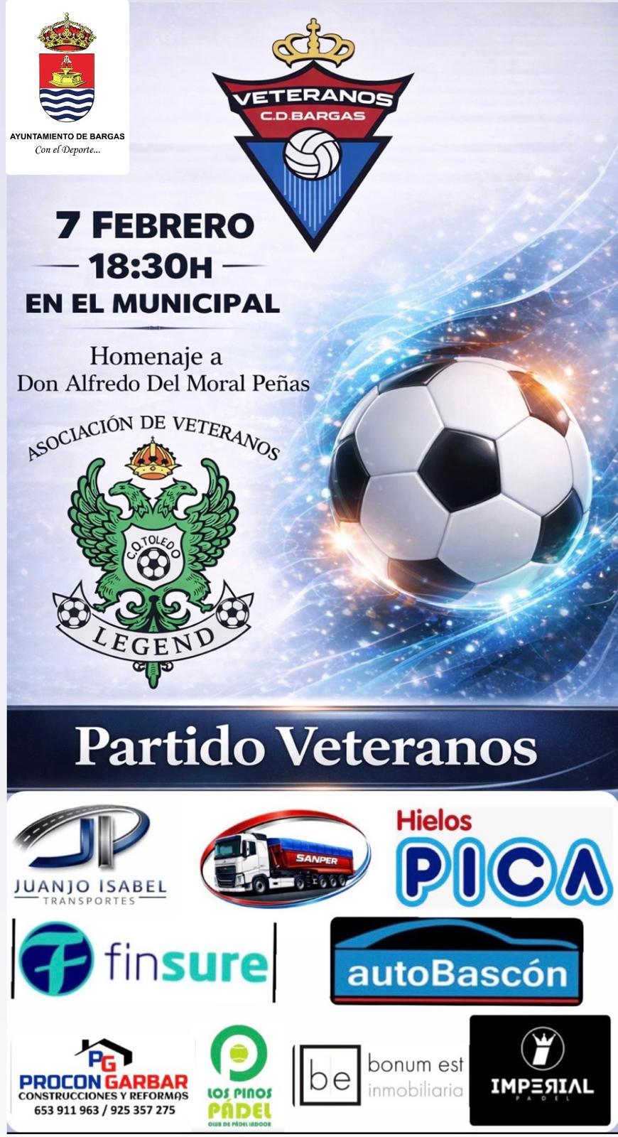 Partido de fútbol: Veteranos C.D. Bargas vs Asociación de Veteranos del C.D. Toledo «Legend»