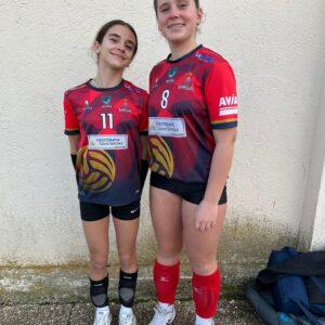 Dos jugadoras de nuestra escuela de voleibol participan en la concentración para la Selección de Castilla-La Mancha