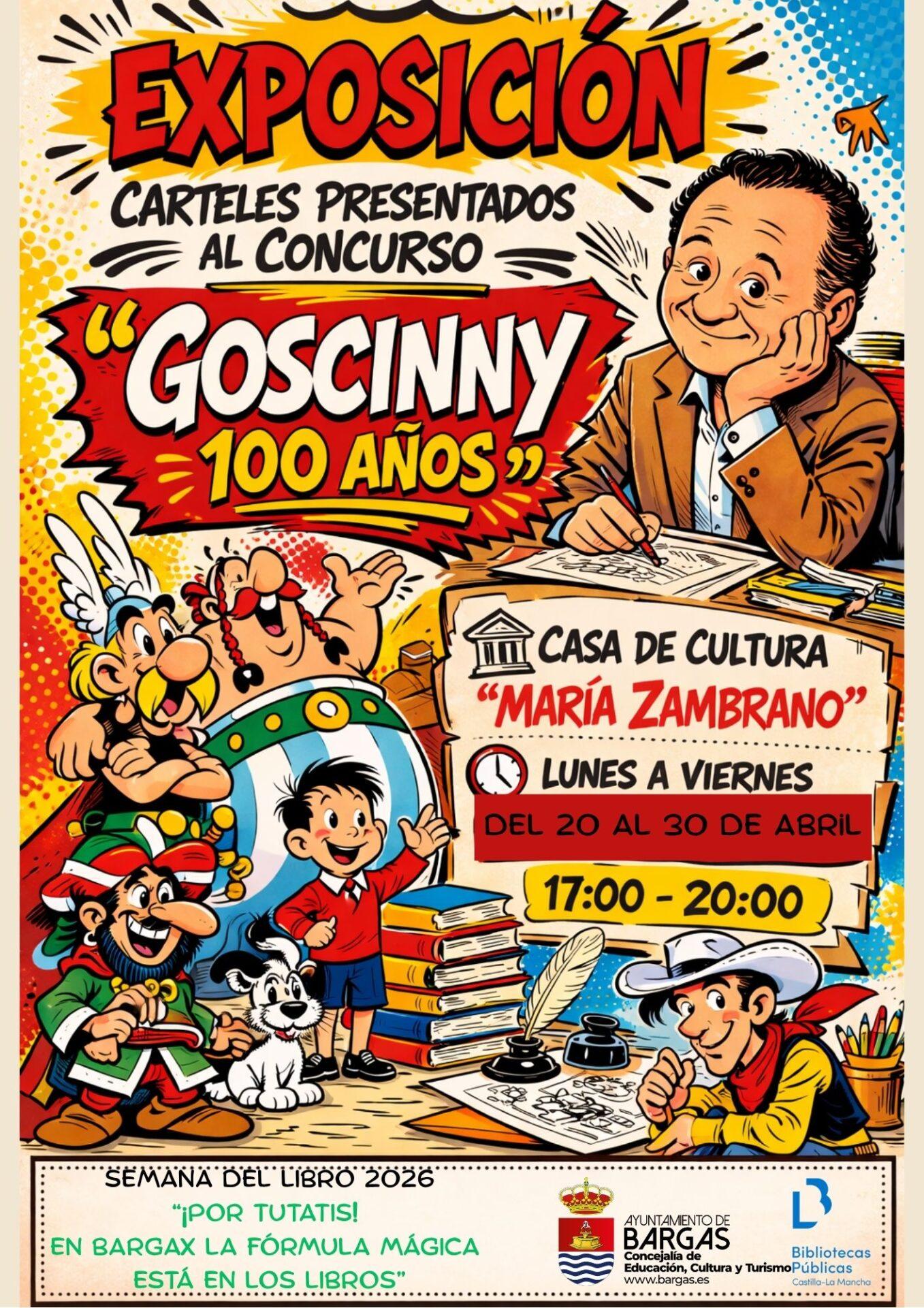 Exposición de los carteles presentados al concurso «Goscinny 100 años»
