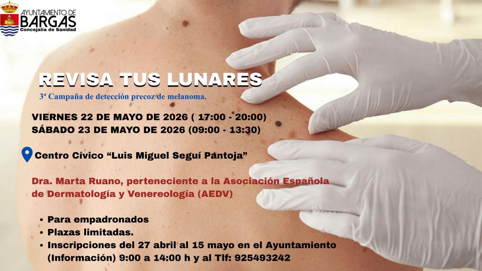 Tercera campaña de detección precoz del melanoma