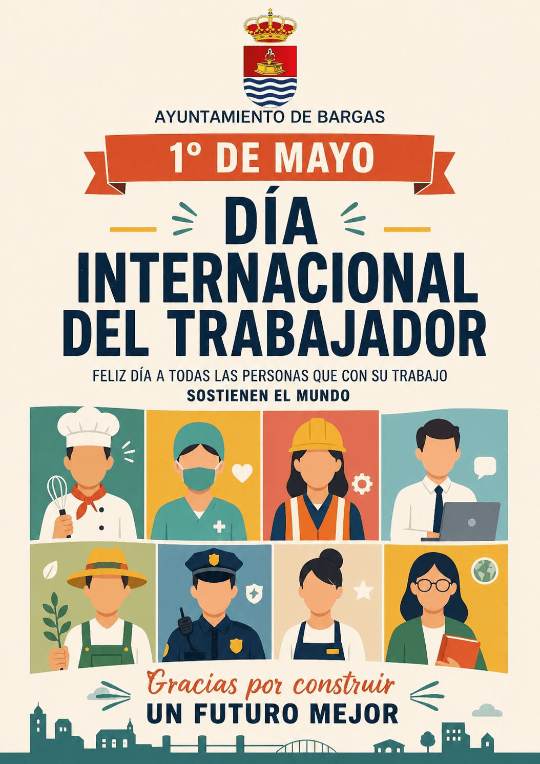 Felicitación del Alcalde Bargas, por el Día Internacional de los Trabajadores