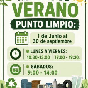Horario de verano Punto Limpio