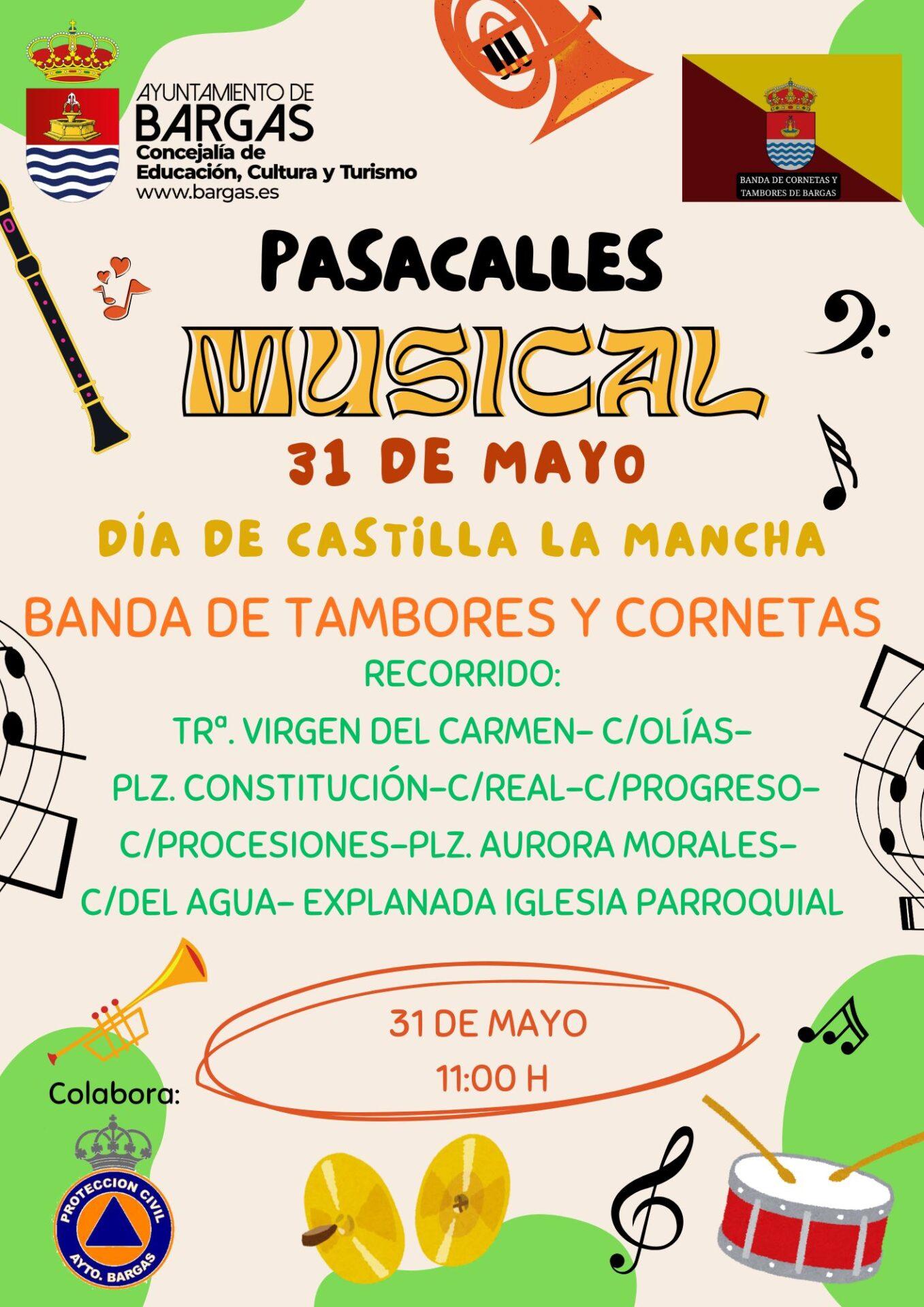 Pasacalles Musical: 31 de Mayo – Día de Castilla-La Mancha