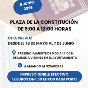Unidad móvil de renovación de DNI y pasaporte
