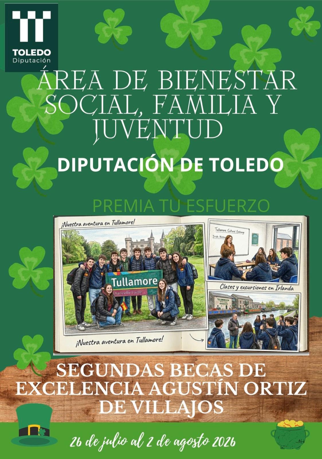 II BECAS DE EXCELENCIA AGUSTÍN ORTIZ DE VILLAJOS. ÁREA DE BIENESTAR SOCIAL, FAMILIA Y JUVENTUD DE LA DIPUTACIÓN DE TOLEDO