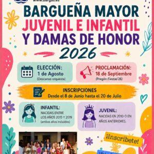 Bargueña Mayor Juvenil e Infantil y Damas de Honor 2026