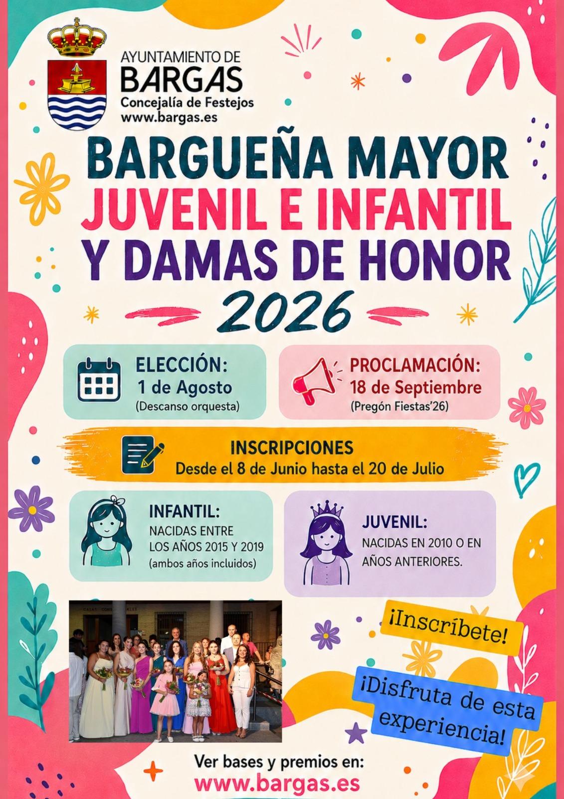 Bargueña Mayor Juvenil e Infantil y Damas de Honor 2026