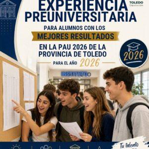 🟦 PROGRAMA EXPERIENCIA PREUNIVERSITARIA PARA ALUMNOS CON LOS MEJORES RESULTADOS DE LA PAU 2026.