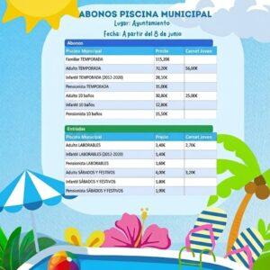 Abonos Piscina Municipal 2026