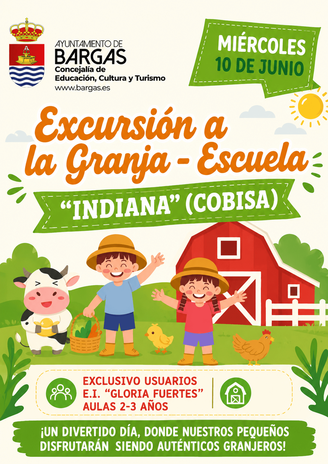 Excursión a la granja-escuela «Indiana» de Cobisa