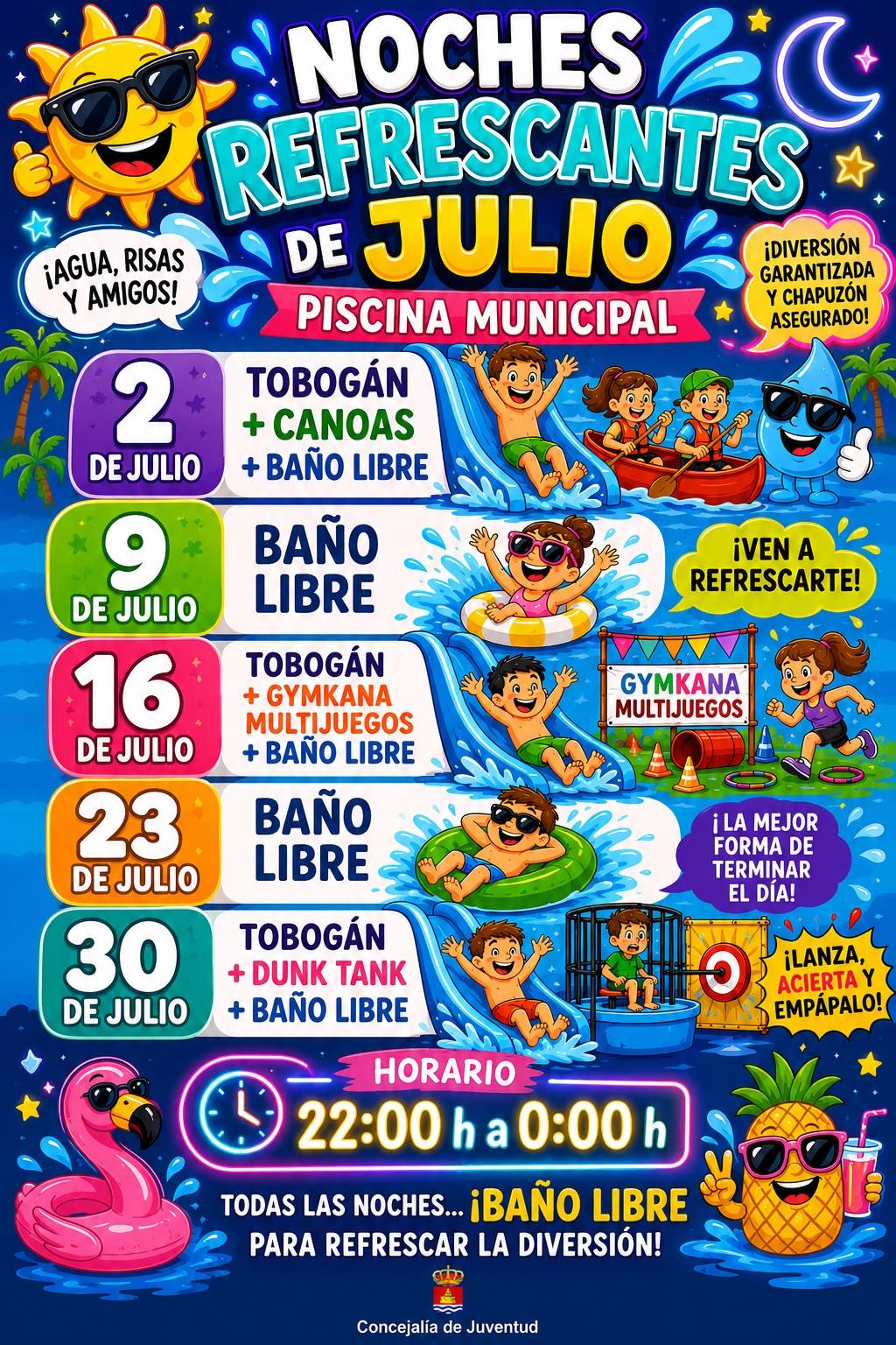Bargas disfrutará en julio de sus “Noches Refrescantes” en la Piscina Municipal
