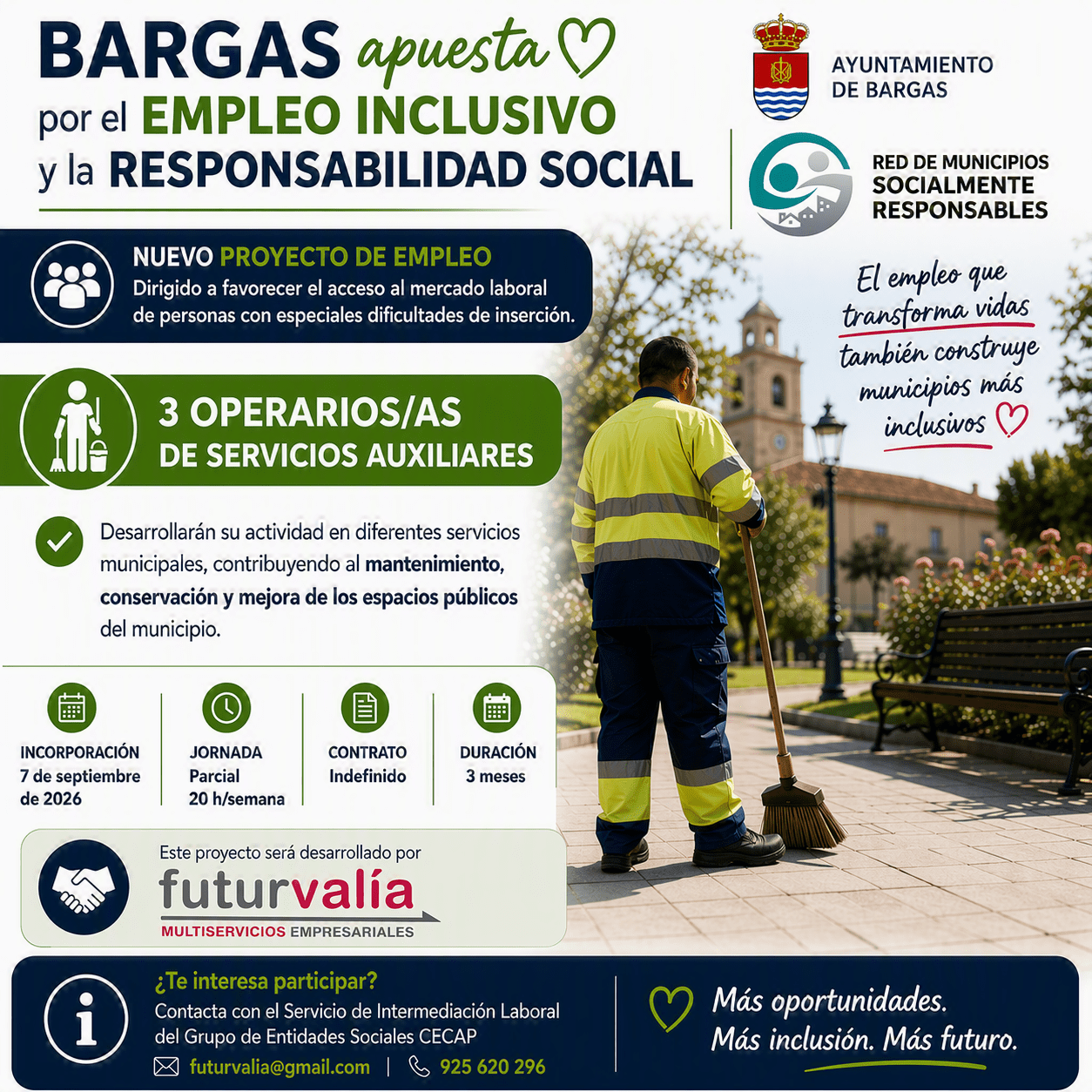 Bargas apuesta por el empleo inclusivo y la responsabilidad social