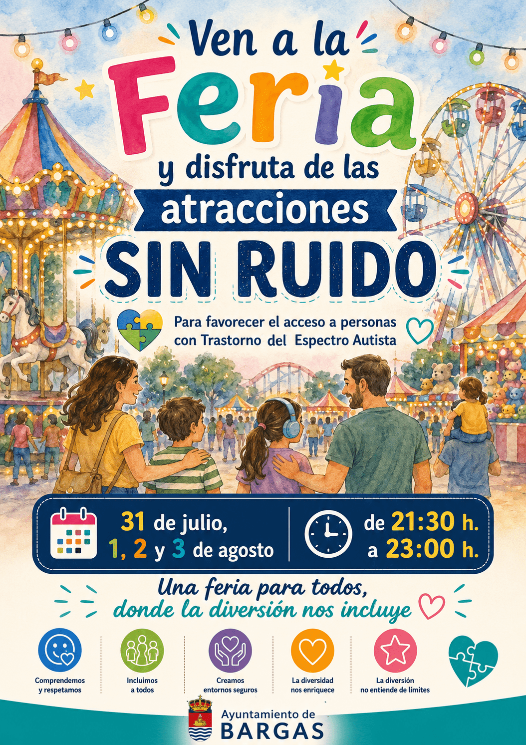 Ven a la Feria y disfruta de las atracciones sin ruido