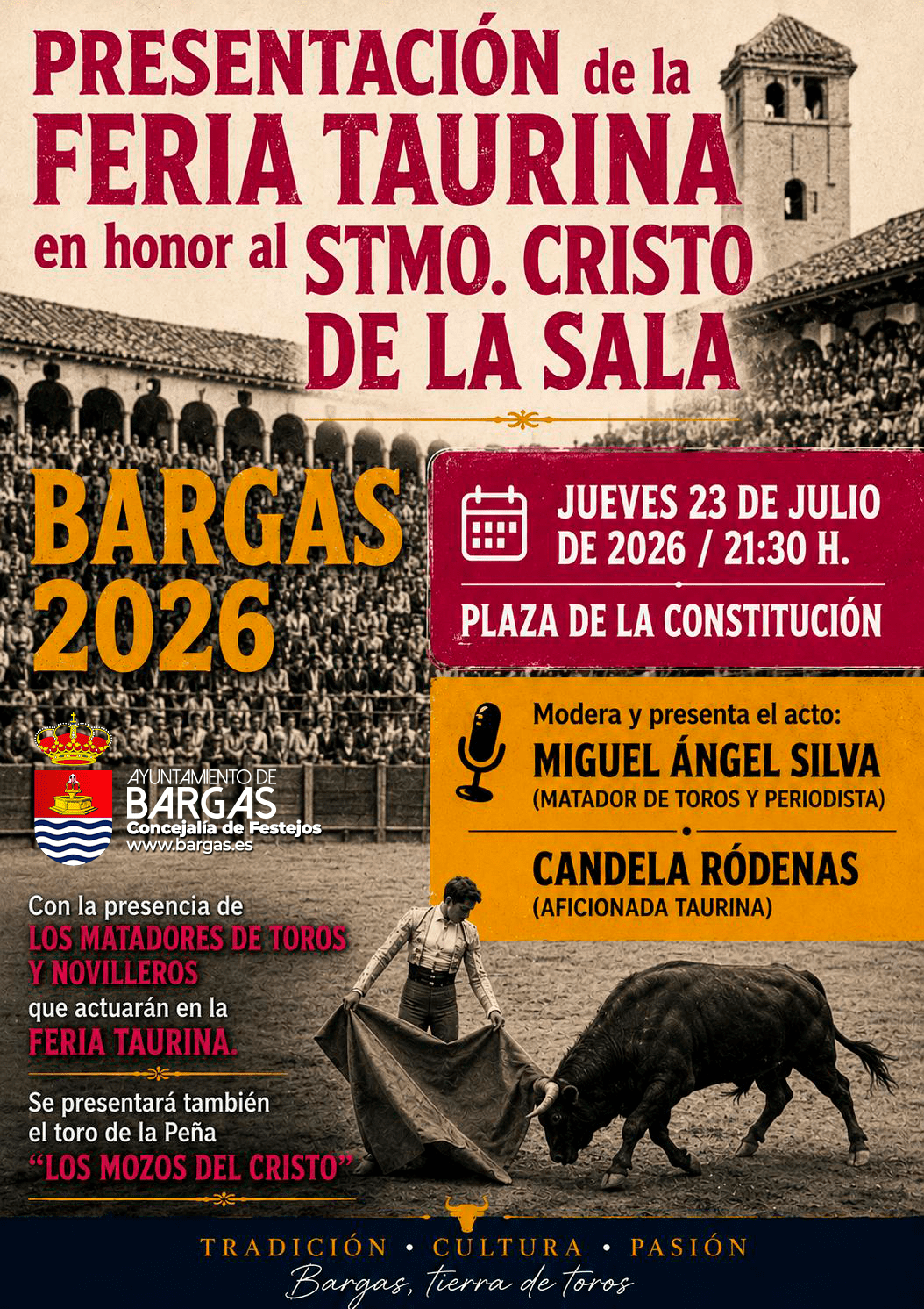 Presentación de la Feria Taurina 2026 en honor al Stmo. Cristo de la Sala