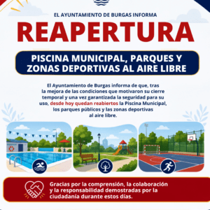 Reapertura de la Piscina Municipal, Parques y Zonas Deportivas al Aire Libre