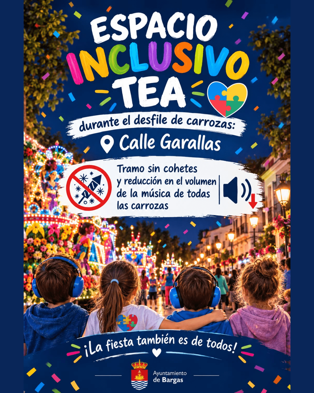 Bargas habilitará un Espacio Inclusivo TEA durante el desfile de carrozas