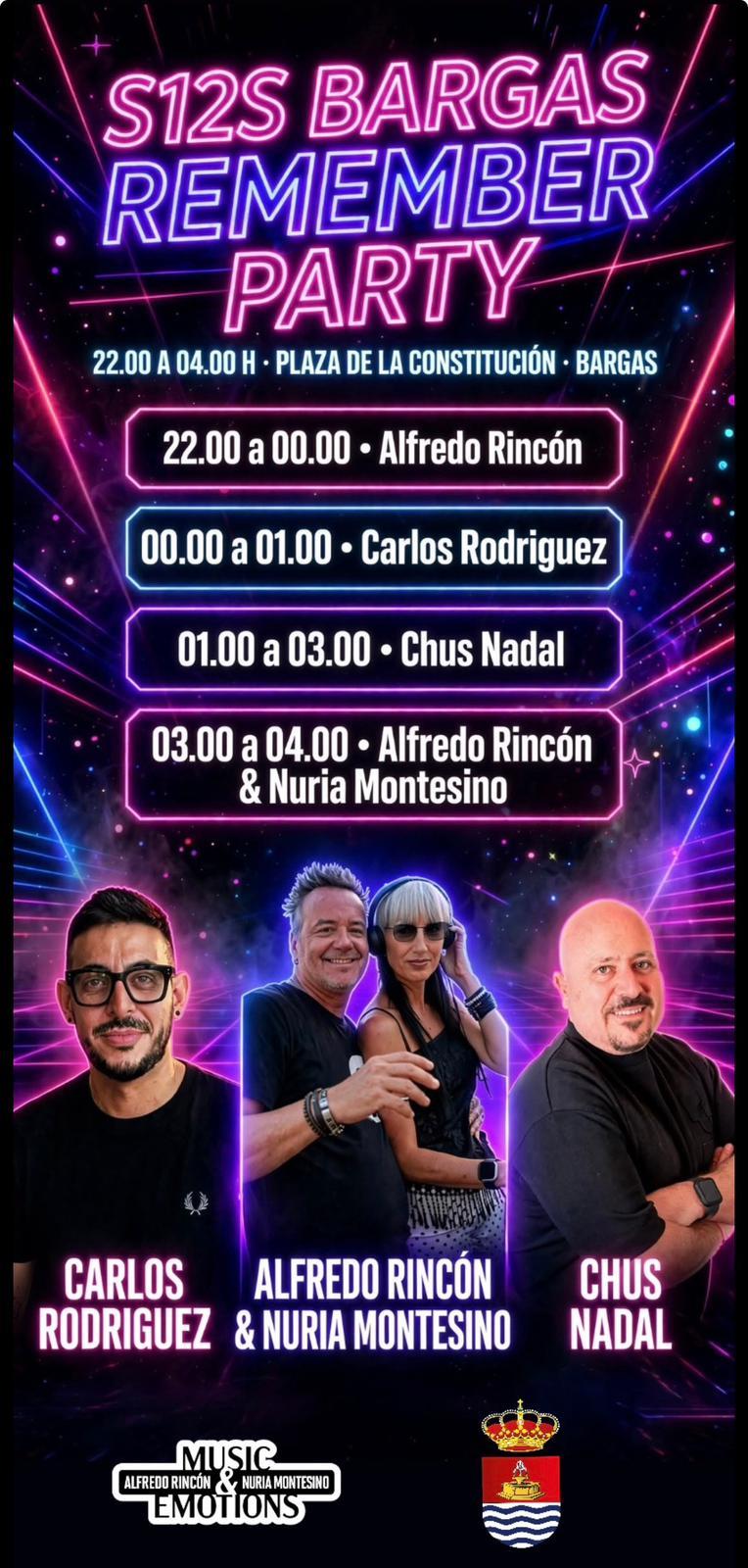 Bargas volverá a bailar al ritmo de la música remember con la S12S Bargas Remember Party
