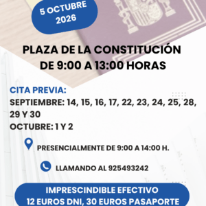 Unidad móvil de renovación del DNI y pasaporte