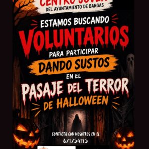 Buscamos voluntarios para participar en el Pasaje del Terror de Halloween de Bargas