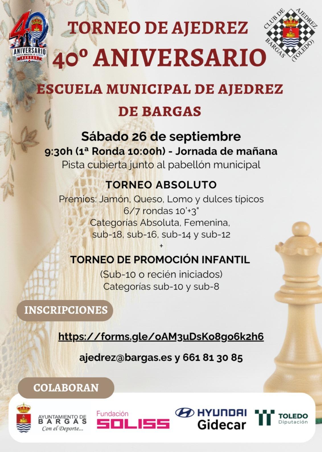 Torneo de Ajedrez 40º Aniversario de la Escuela Municipal de Ajedrez